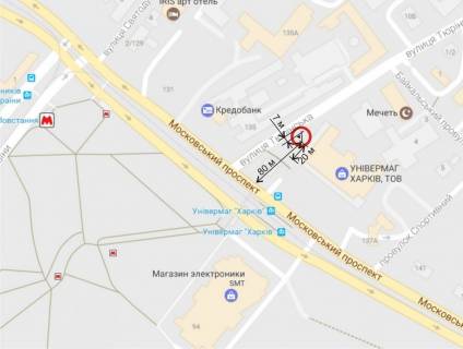 Билборд A в Харькове Тюринская + просп. Героїв Харкова (Московський) схема