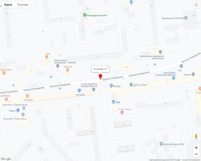 Билборд B в Черновцах Комарова, 30 схема