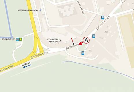 Билборд A в Ровно, 6.25х3  Кулика і Гудачека -  Дубенська (правий) схема