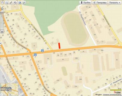 Билборд A в Тернополе, 6х3  Бандери (стадіон) місце 2, А лівий схема