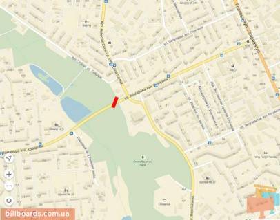 Билборд A в Черновцах, 6х3  Скальда (Комарова) - Небесної сотні ( ринок) схема