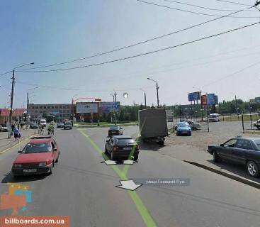 Билборд A в Черновцах, 6х3  Вокзальна (Гагаріна) - Галицький шлях АЛ (в центр) фото 1