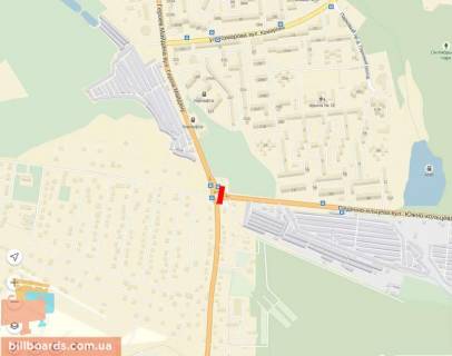 Билборд A в Черновцах, 6х3  Півден. - Кільцева -  Героїв Майдану схема