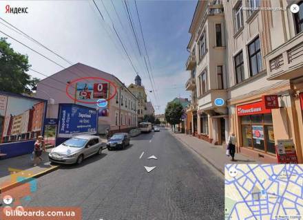 Билборд B в Черновцах, 6х3  Університетська, 7 (верхній)  -  Ватутина фото 1