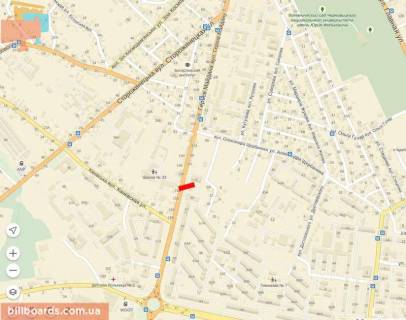 Билборд B в Черновцах, 6х3  Героїв Майдану, 55 схема