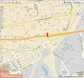 Білборд, Бігборд (Борд)  B у Дрогобичі, 6х3  Стрийська, (сторона Б) схема