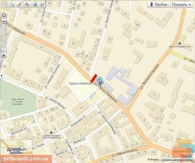 Билборд B в Дрогобыче, 6х3  Чорновола (диско-клуб) Б схема