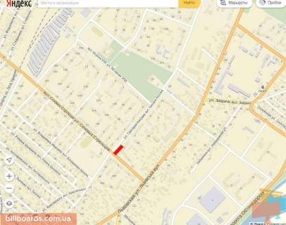 Білборд, Бігборд (Борд)  B у Стрию, 6х3  Січ.Стрільців ст.Б схема