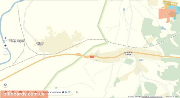 Білборд, Бігборд (Борд)  A у Шегині, 6х3  Львів - Шегіні (кордон) №1 схема