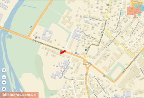 Билборд A в Луцке, 6х3  Ковельська (облспоживспілка) схема