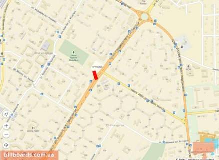 Білборд, Бігборд (Борд)  A у Луцьку Соборності - пр. Молоді (Загс) схема