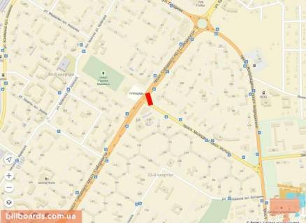 Білборд, Бігборд (Борд)  A у Луцьку Соборності - пр. Молоді схема