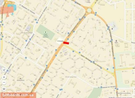 Білборд, Бігборд (Борд)  B у Луцьку Соборності - пр. Молоді схема