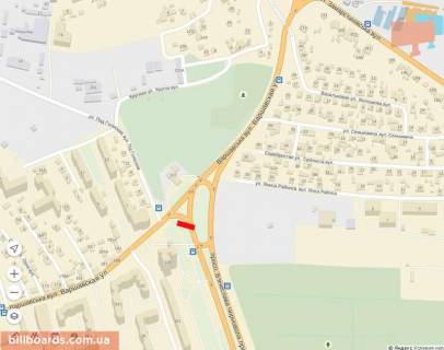 Білборд, Бігборд (Борд)  A у Львові, 6х3  Варшавська - пр. Чорновола (зліва) схема
