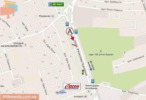Призма A в Львове, 6х3  Чорновола, 99 (торговий центр) - 39300 схема