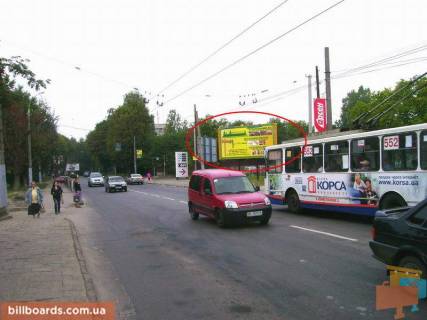 Билборд A в Львове, 6х3  Зелена, 137 (А) -  Дністровська  фото 1