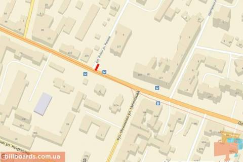 Бэклайт B в Львове, 3,37х2,37  Личаківська - Рєпіна схема