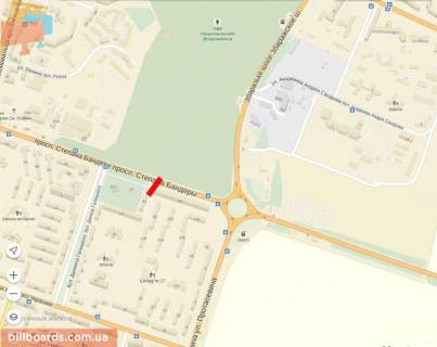 Білборд, Бігборд (Борд)  A у Тернополі, 6х3  Бандери, 94 (навпроти парку) схема