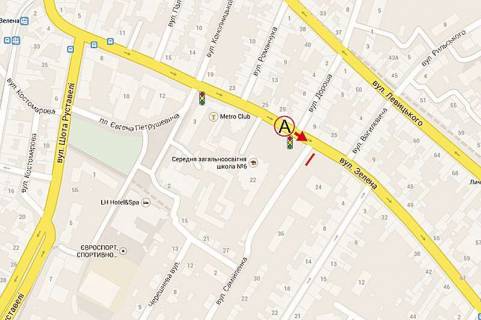 Скролер, Скрол A у Львові, 3,14х2,30  Зелена - вул. Самійленка - 188061 схема