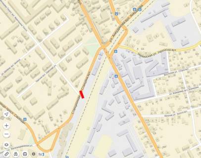 Билборд A в Ужгороде, 6х3  Станційна - Тихого схема