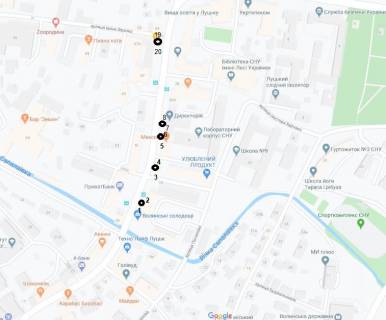 Ситилайт B в Луцке ЦЕНТР - Винниченка,24 (університет, Директорія) схема