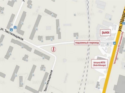 Билборд B в Чернигове вул. Текстильщиків, 9-Б схема