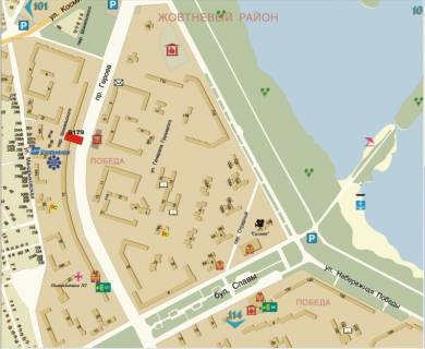 Билборд A в Днепр (Днепропетровск) пр.Героїв,12 схема