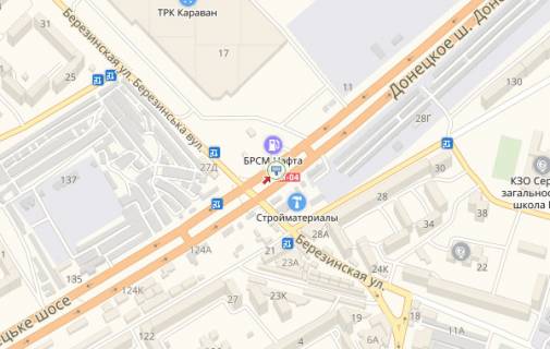 Призматрон, Призма B у Дніпро (Дніпропетровськ) вул.Березинська - Березинський - Донецьке Шосе ПРИЗМА - 461686 схема