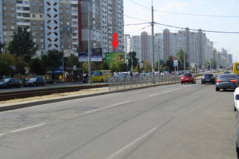Билборд B в Киеве, 6x3  Ахматової Анни вул., 15 (АТБ маркет, "NOVUS", PROSTOR), в напрямку Григоренка просп. фото 1