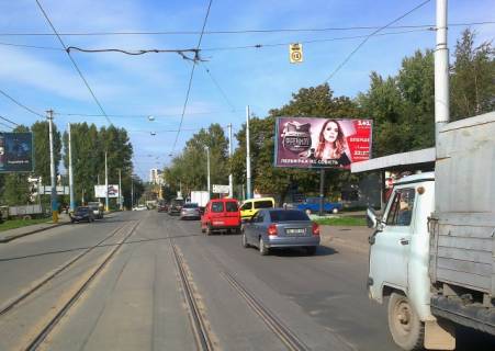 Билборд A в Львове, 6x3  Миколайчука вул., (АЗС "ANP", ТЦ "Континент", Салон краси Art Hair Center, Кінцева зупинка трамваю), в напрямку з міста фото 1