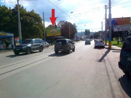 Билборд B в Львове, 6x3  Миколайчука вул., (АЗС "ANP", ТЦ "Континент", Салон краси Art Hair Center, Кінцева зупинка трамваю), в напрямку центра міста фото 1