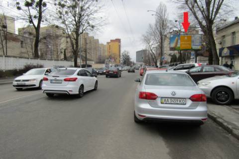 Билборд A в Киеве, 6x3  Михайла Максимовича вул.(Трутенка Онуфрія вул.), 10 (Академія СБУ, ЖК "Нова Англія", ЖК "Паркленд", Сільпо), 600м. від ст. м. Васильківська), в напрямку Кільцевої дороги фото 1