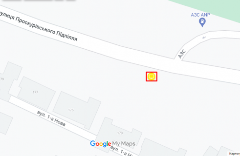 Билборд A в Хмельницком Проск.Підпілля,171 (біля Акваторії) схема