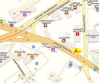 Призма A в Виннице перехрестя вул. Брацлавська/вул. Нансена, А - 466583 схема