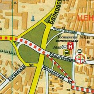 Билборд A в Одессе Автовокзал А схема