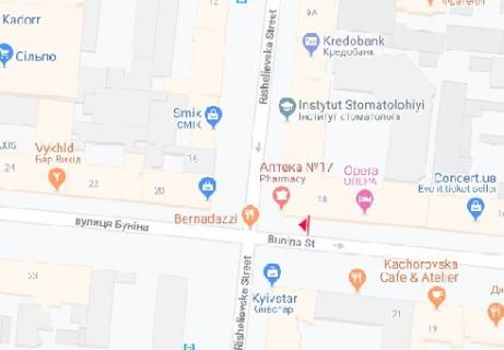 Ситилайт A в Одессе, 1.8x1.2  Буніна вул., 21 А схема