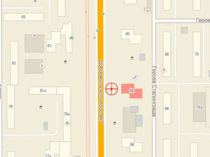 Билборд A в Одессе Добровольского пр-т №88 В схема