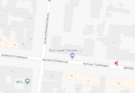 Сiтiлайт B у Одесі, 1.8x1.2  Успенська вул., 4 схема