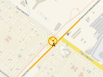 Билборд A в Одессе Добровольского пр-т №159 Паустовского А правая схема