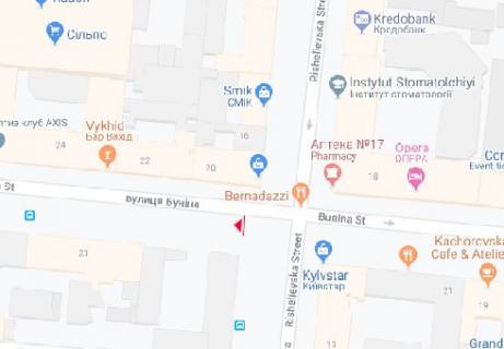 Ситилайт A в Одессе, 1.8x1.2  Буніна вул., 23 А схема