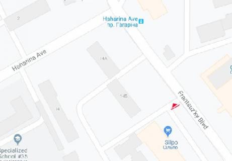 Ситилайт A в Одессе, 1.8x1.2  Французький бульвар., 16 "Сільпо" 2 А схема