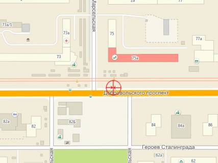 Билборд A в Одессе Добровольского пр-т №75а А схема