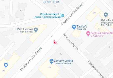 Билборд A в Одессе, 3x6  Прохоровська вул., 43 схема