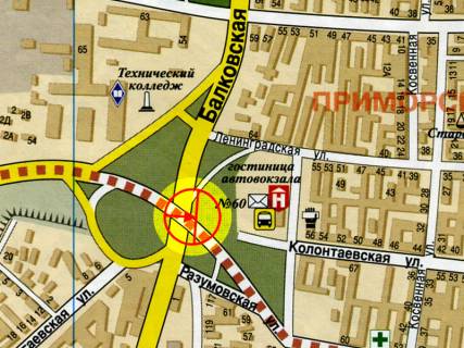 Білборд, Бігборд (Борд)  B у Одесі Автовокзал міст В схема