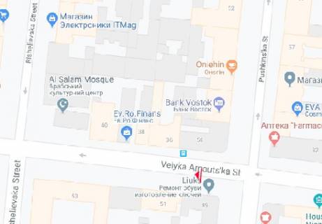 Ситилайт B в Одессе, 1.8x1.2  В. Арнаутська вул., 49 - Пушкінська вул. В схема