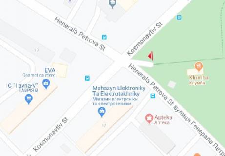 Билборд A в Одессе, 3x6  Петрова Генерала вул. - Космонавтів вул. схема