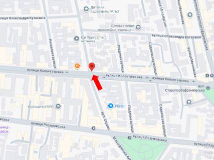 Видеоборд A у Одесі, 3x6  Майстерня вул., 37 - Колонтаївська вул. - 615237 схема