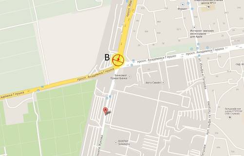 Призматрон, Призма B у Одесі, 3x6  Небесної Сотні пр. (колиш. Жукова пр.) - Глушко пр., сх. 11, ліва - 569840 схема