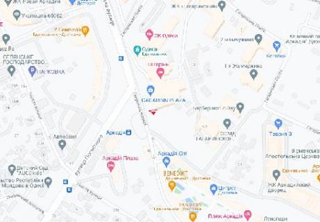 Видеоборд A в Одессе, 2.32x3.14  Генуезька вул., 5, (розширення 480х336) - 499162 схема