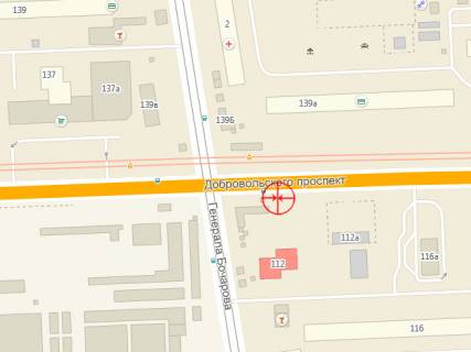 Билборд A в Одессе Добровольского пр-т №112 А схема